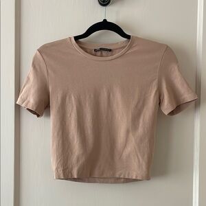 Zara Cropped T-Shirt Small